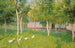 Oche in un Giardino con Due Bambini - Gustave De Smet — vista dell’opera