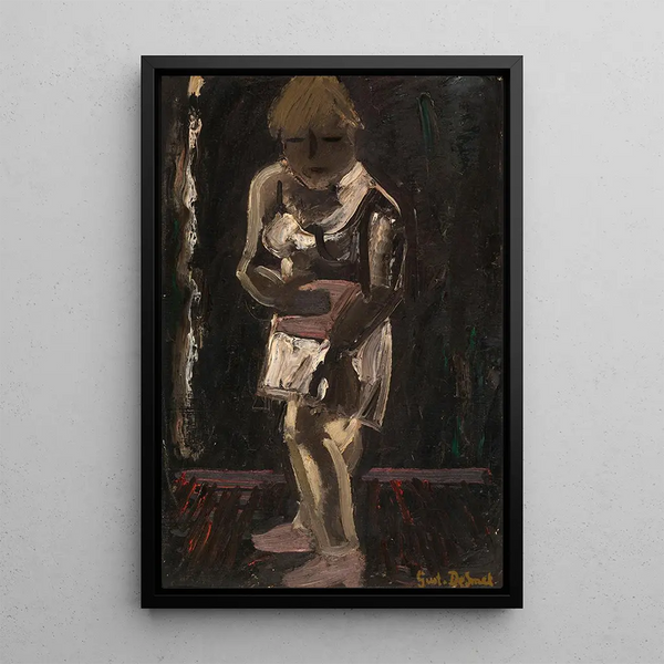 Chemise blanche sur fond noir - Gustave De Smet — quadro incorniciato alla parete