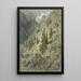 Una valle alpina con alberi e rocce - Gustave Doré — quadro incorniciato alla parete