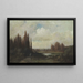 Paesaggio con un Cavaliere vicino a uno Stagno - Gustave Doré — quadro incorniciato alla parete