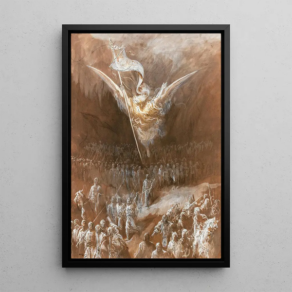 Le chemin vers Jérusalem - Gustave Doré — quadro incorniciato alla parete