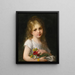 Una giovane ragazza con un mazzo di fiori - Gustave Doyen — quadro incorniciato alla parete