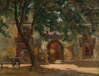 Gustave Henri Colin - Afternoon In A French Village.webp