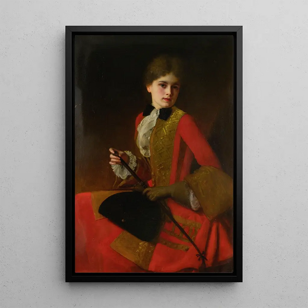 Jeune fille en habit d'équitation - Gustave Jean Jacquet — quadro incorniciato alla parete