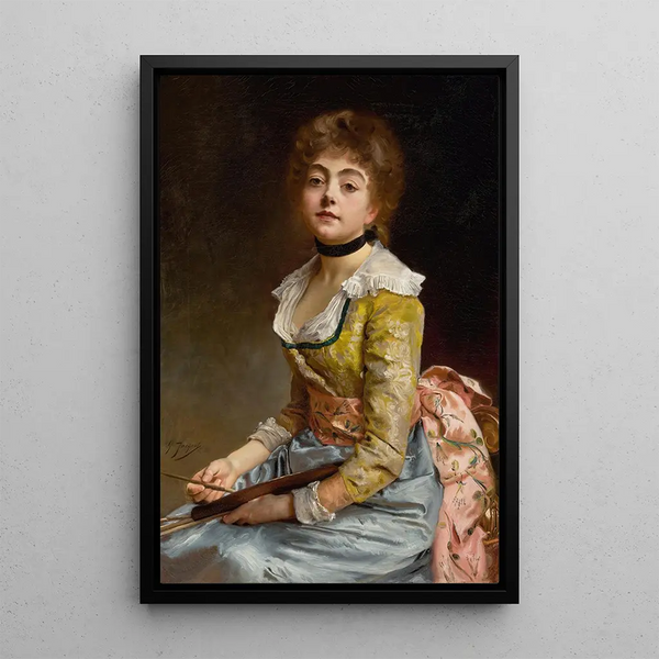 Portrait d'un artiste - Gustave Jean Jacquet — quadro incorniciato alla parete