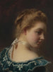Giovane bellezza in abito verde - Gustave Jean Jacquet — vista dell’opera