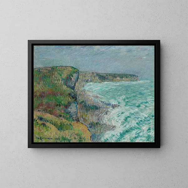 Falesie di Yport in inverno - Gustave Loiseau — quadro incorniciato alla parete
