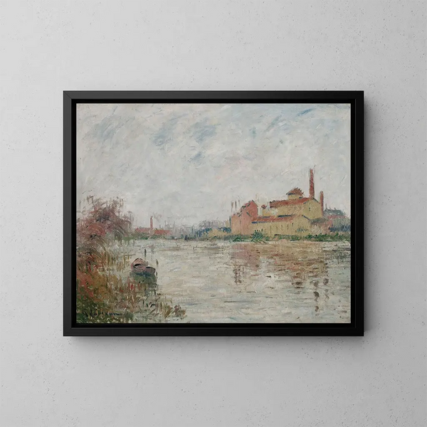 L'Usine au bord de la rivière - Gustave Loiseau — quadro incorniciato alla parete