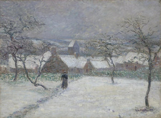 La Neige à Mortain, Manche - Gustave Loiseau — vista dell’opera