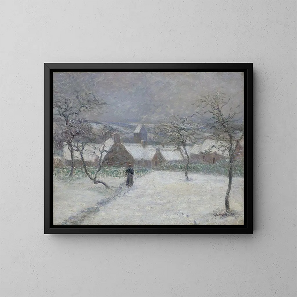 La Neige à Mortain, Manche - Gustave Loiseau — quadro incorniciato alla parete