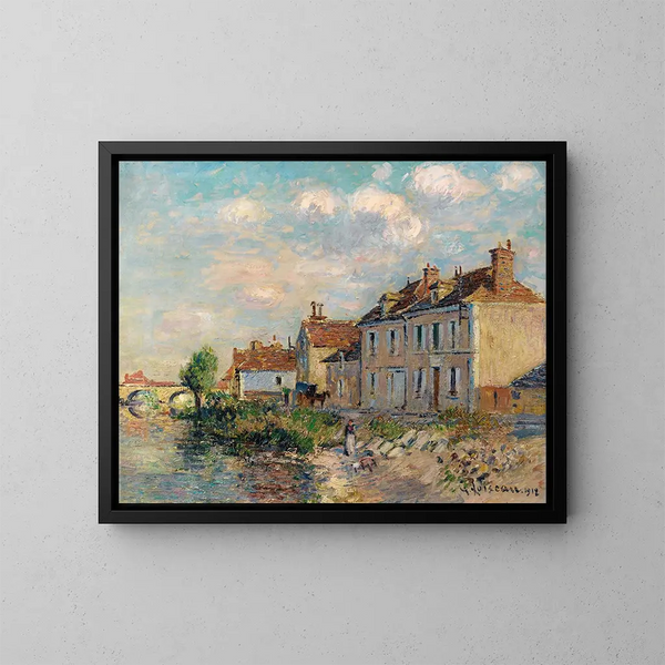 Le Quai Saint-Martin, Auxerre - Gustave Loiseau — quadro incorniciato alla parete