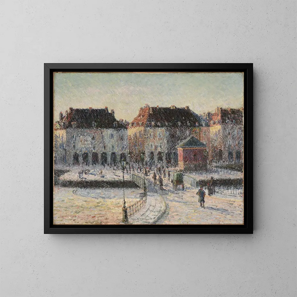Il ponte della Pescheria a Dieppe - Gustave Loiseau — quadro incorniciato alla parete