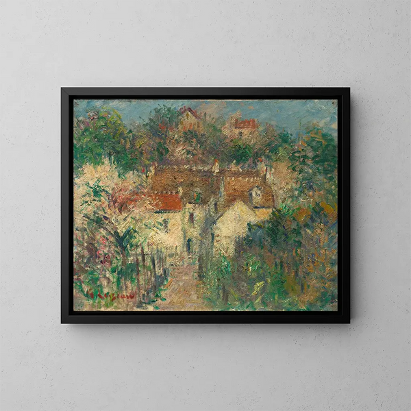 Vista del villaggio - Gustave Loiseau — quadro incorniciato alla parete