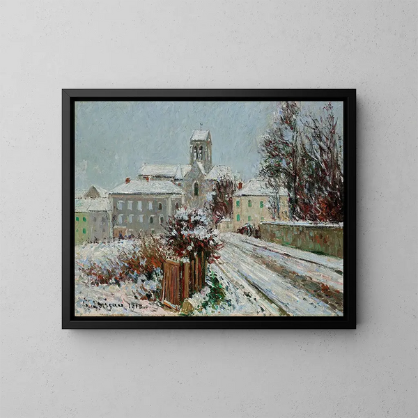 La neve ad Auvers-sur-Oise - Gustave Loiseau — quadro incorniciato alla parete
