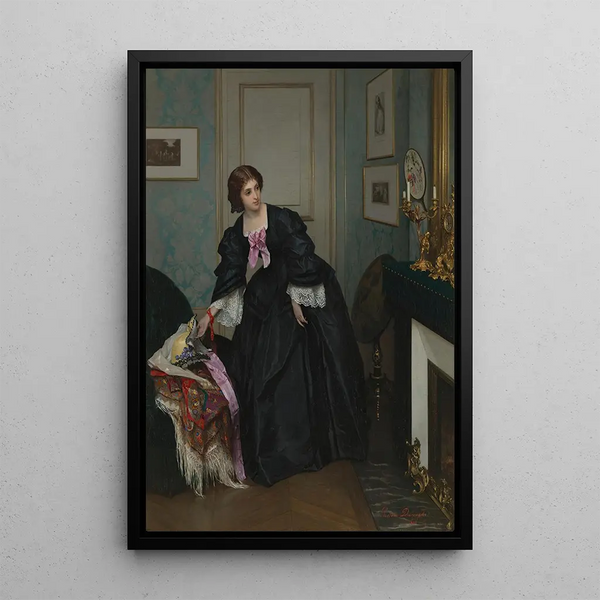 Regarde l'heure - Gustave Léonard de Jonghe — quadro incorniciato alla parete