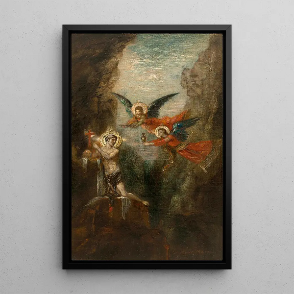 Un saint dans le désert - Gustave Moreau — quadro incorniciato alla parete