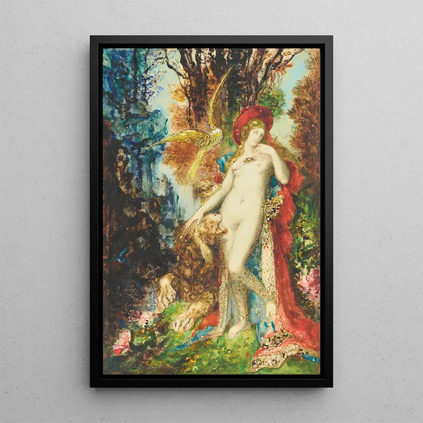Le Lion amoureux - Gustave Moreau — quadro incorniciato alla parete