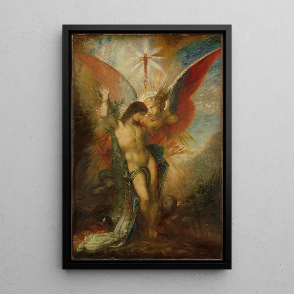 San Sebastiano e l'Angelo - Gustave Moreau — quadro incorniciato alla parete