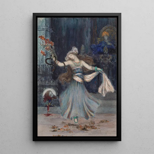 Salomé danzante davanti alla testa di San Giovanni Battista - Gustave Moreau — quadro incorniciato alla parete