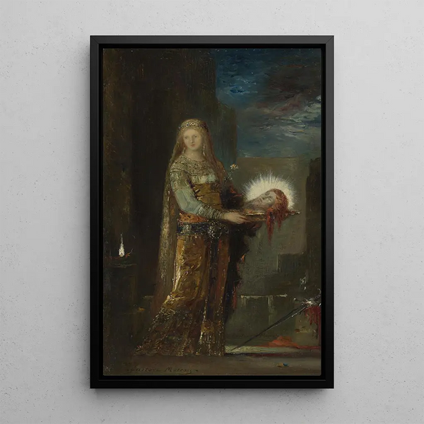Salomé con la testa di Giovanni Battista - Gustave Moreau — quadro incorniciato alla parete