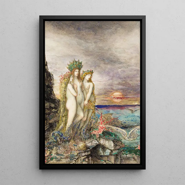 Le Sirene - Gustave Moreau — quadro incorniciato alla parete