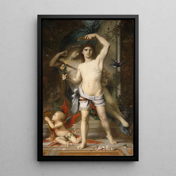 Le Jeune Homme et la Mort - Gustave Moreau — quadro incorniciato alla parete