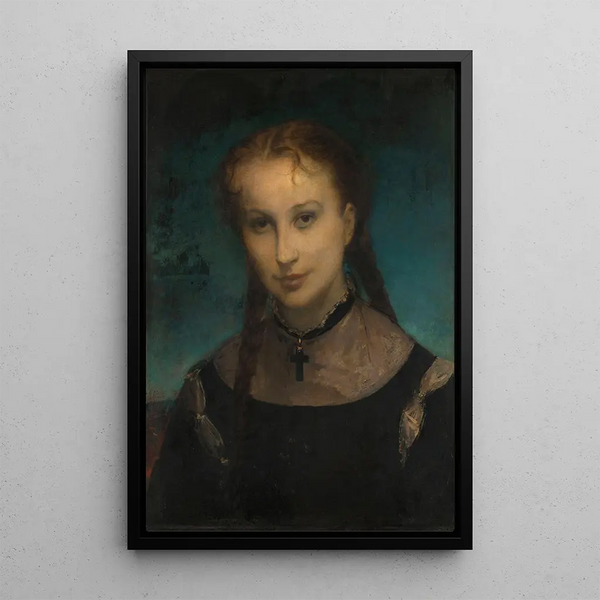 Ritratto della contessa di Monfort - Gustave Ricard — quadro incorniciato alla parete