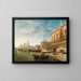 Una vista di Venezia con il Palazzo Ducale e la Punta della Dogana all'orizzonte - Gustave Walckiers — quadro incorniciato alla parete