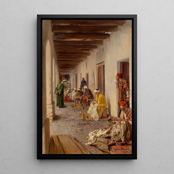Une rue à Biskra, Algérie - Gustavo Simoni — quadro incorniciato alla parete