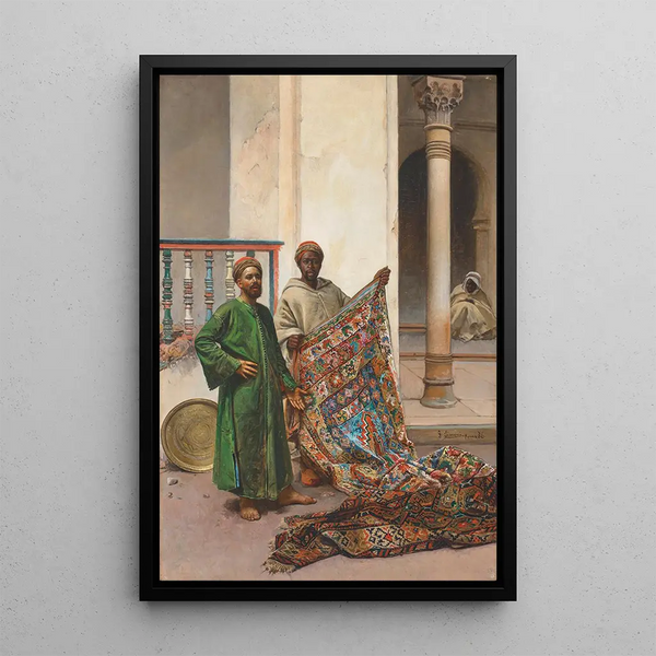 Le Marchand de tapis - Gustavo Simoni — quadro incorniciato alla parete