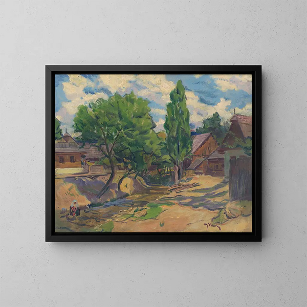 Paesaggio con case - Gustav Mahler — quadro incorniciato alla parete