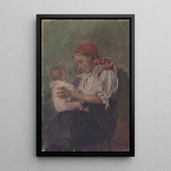 Mère avec enfant - Gustav Mahler — quadro incorniciato alla parete