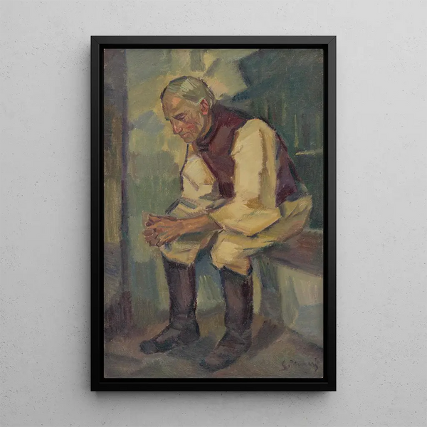 Studio di un vecchio seduto - Gustav Mahler — quadro incorniciato alla parete