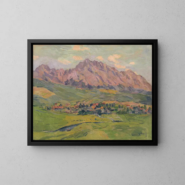 Il villaggio di Sub-Tatran di Menguovce - Gustav Mahler — quadro incorniciato alla parete