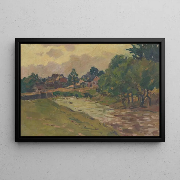 Vista di Vaec dal ruscello di Vaec - Gustav Mahler — quadro incorniciato alla parete