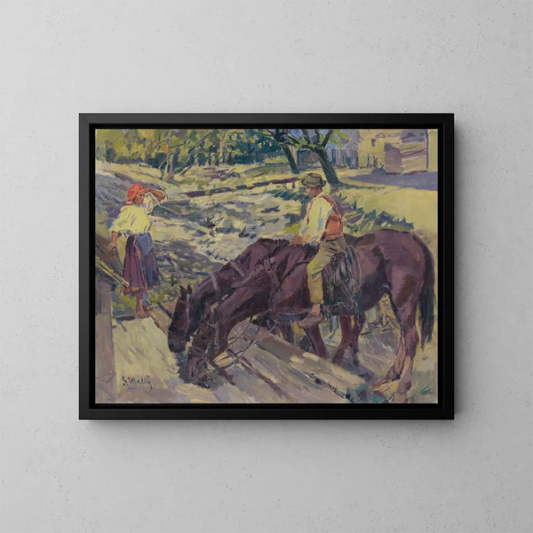 irrigazione dei cavalli - Gustav Mahler — quadro incorniciato alla parete
