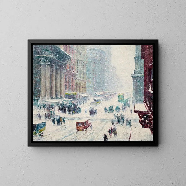 Cinque Avenue in inverno - Guy Carleton Wiggins — quadro incorniciato alla parete