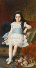 Portrait d'une fille en robe blanche avec une ceinture bleue - György Vastagh — vista dell’opera