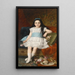Portrait d'une fille en robe blanche avec une ceinture bleue - György Vastagh — quadro incorniciato alla parete