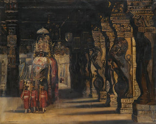 Processione indiana con elefante - Gyula Tornai — vista dell’opera