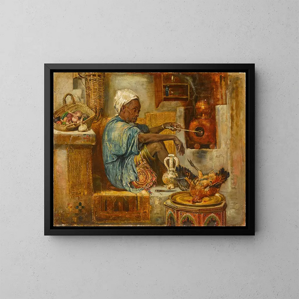 Il mercante - Gyula Tornai — quadro incorniciato alla parete