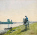 Haleur de bateau sur son cheval - Jean-Baptiste Camille Corot — vista dell’opera