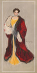 Femme en robe jaune et manteau rouge - Hamilton King — vista dell’opera