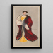 Femme en robe jaune et manteau rouge - Hamilton King — quadro incorniciato alla parete