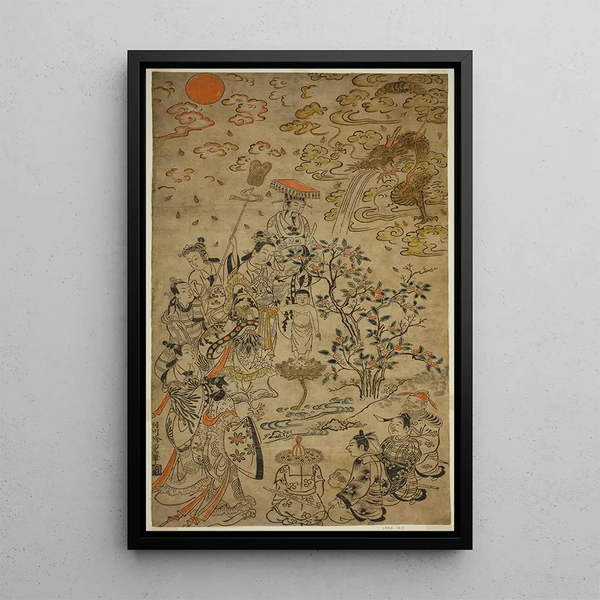 Naissance du Bouddha - Hanegawa Chinchō — quadro incorniciato alla parete