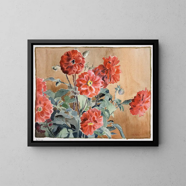 Dahlias - Hannah Borger Overbeck — quadro incorniciato alla parete