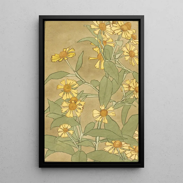 Marguerites au centre orange et pétales jaunes - Hannah Borger Overbeck — quadro incorniciato alla parete