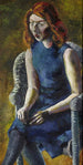 Giovane donna in una sedia a dondolo in vimini - Hanns Ludwig Katz — vista dell’opera