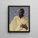 africano in abito bianco - Hans Sprung — quadro incorniciato alla parete