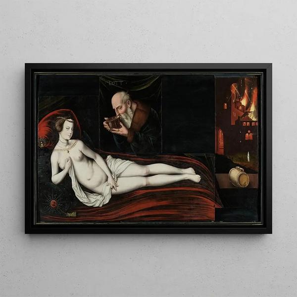La Figlia Primogenita di Loth - Hans Baldung — quadro incorniciato alla parete